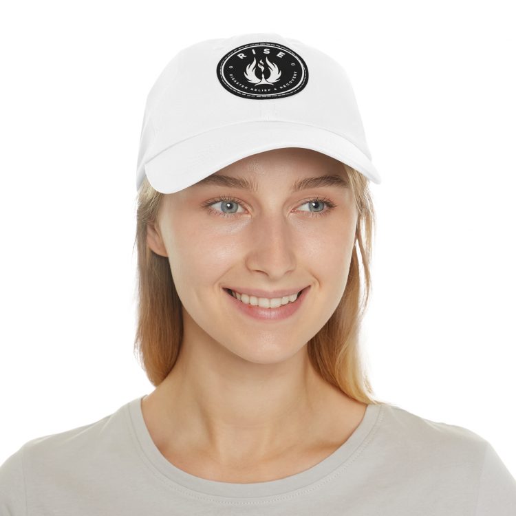 Dad Hat with Leather Patch (Round) - Image 4